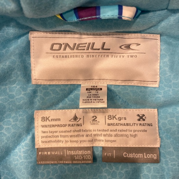 Girls O’Neill Ski/Snowboard Jacket Size 12 - Picture 14 of 16
